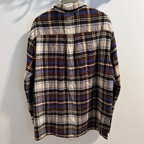 Madewell Oversized Ex-Boyfriend Plaid Flannel Shirt Size S - Picture 6 of 8